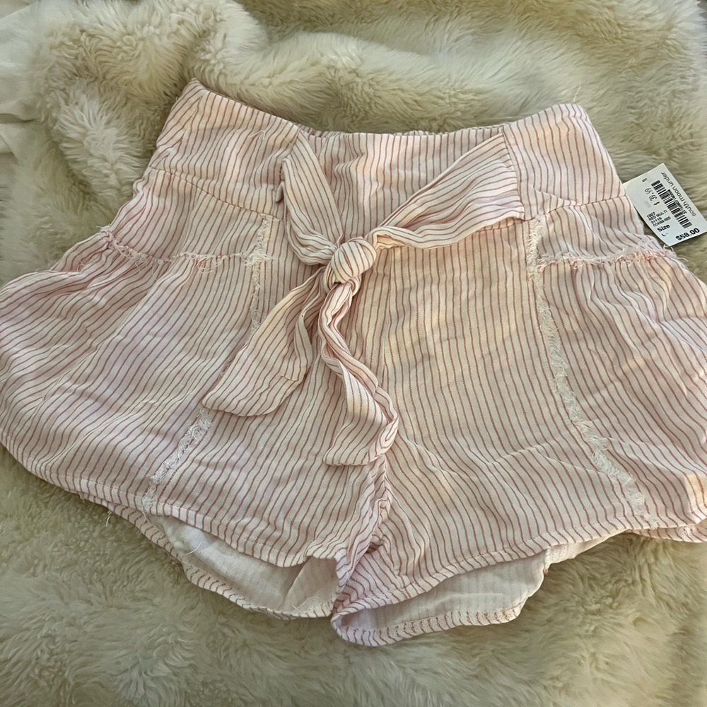 Cute red and white striped shorts